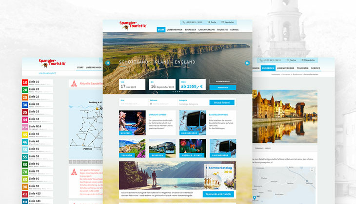 Spangler Touristik Eindrücke Website